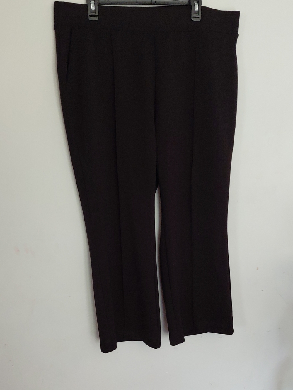 Terra & Sky Black Straight-Leg Ponte Pants